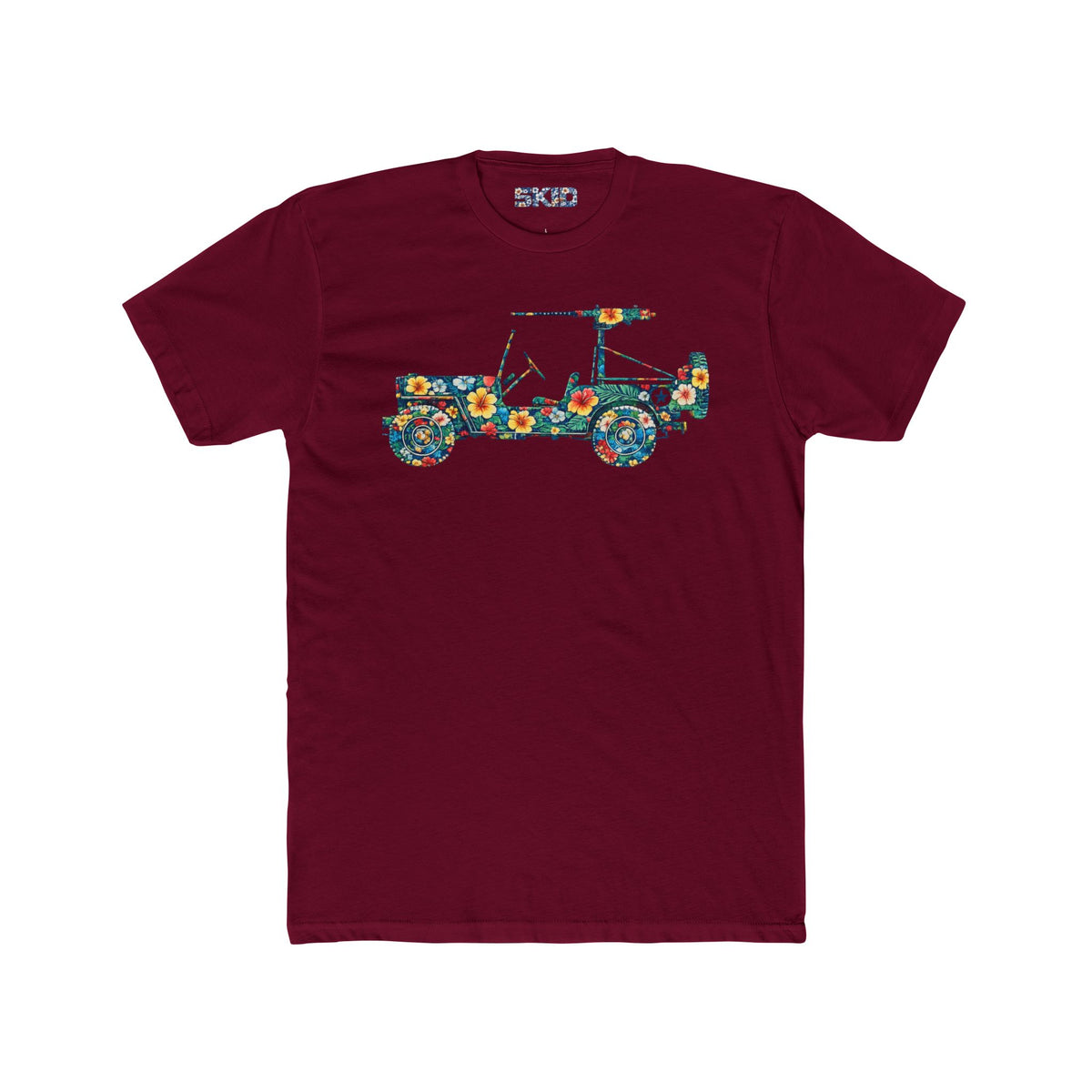 Floral Jeep Graphic Tee — Vintage Flower Truck T-Shirt