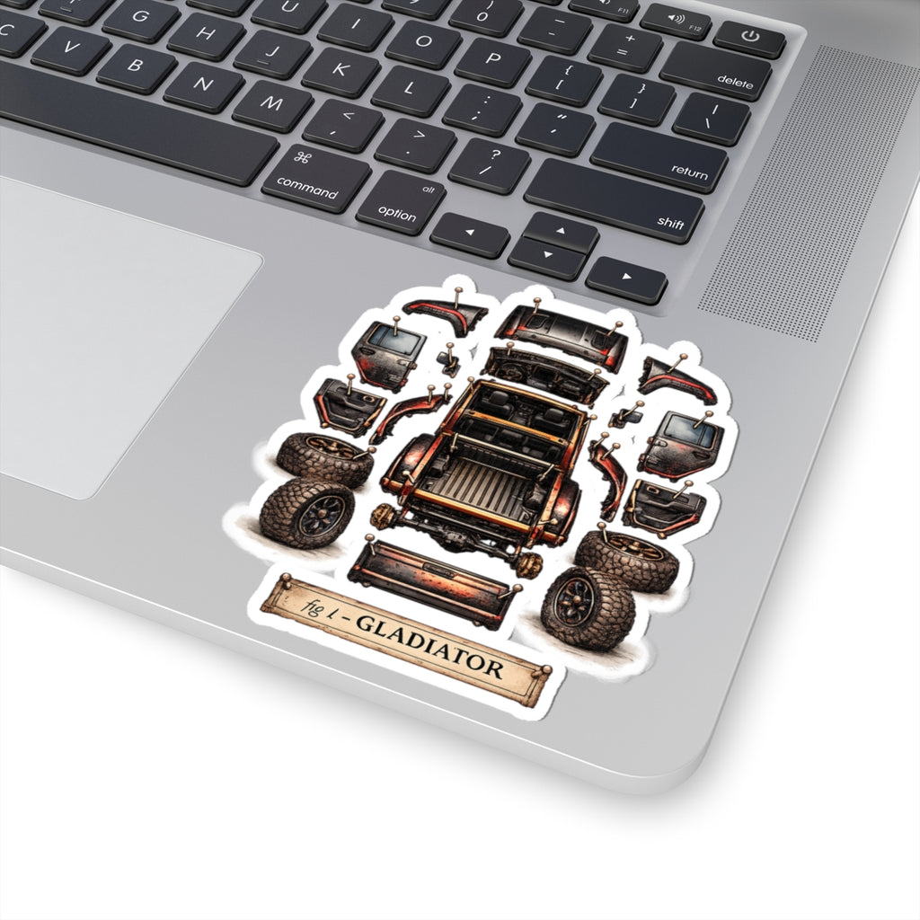 Gladiator Dissect Black/Red Kiss-Cut Sticker