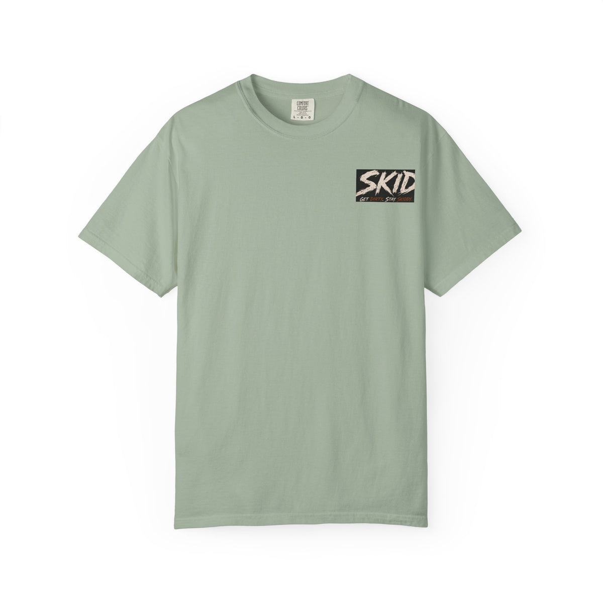 Off-Road Adventure T-Shirt — "SKID" Graphic Tee with Jeep & Forest Scene