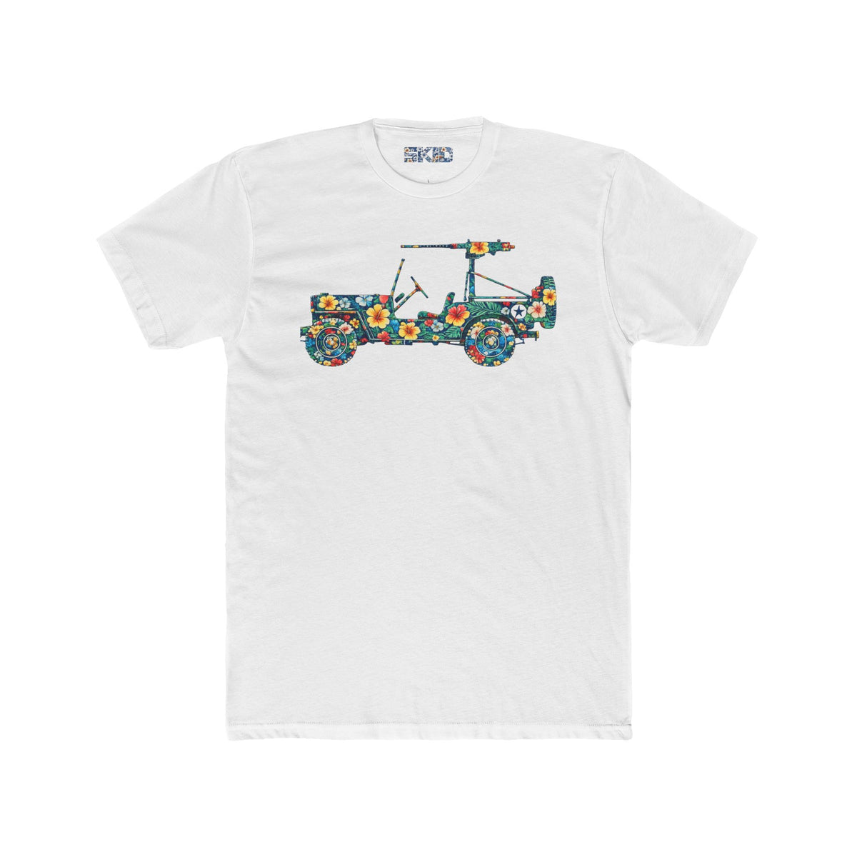 Floral Jeep Graphic Tee — Vintage Flower Truck T-Shirt