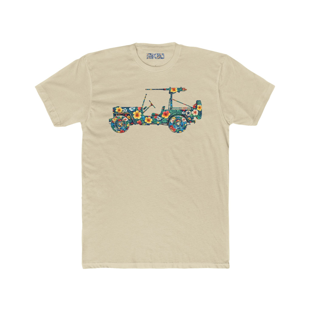 Floral Jeep Graphic Tee — Vintage Flower Truck T-Shirt