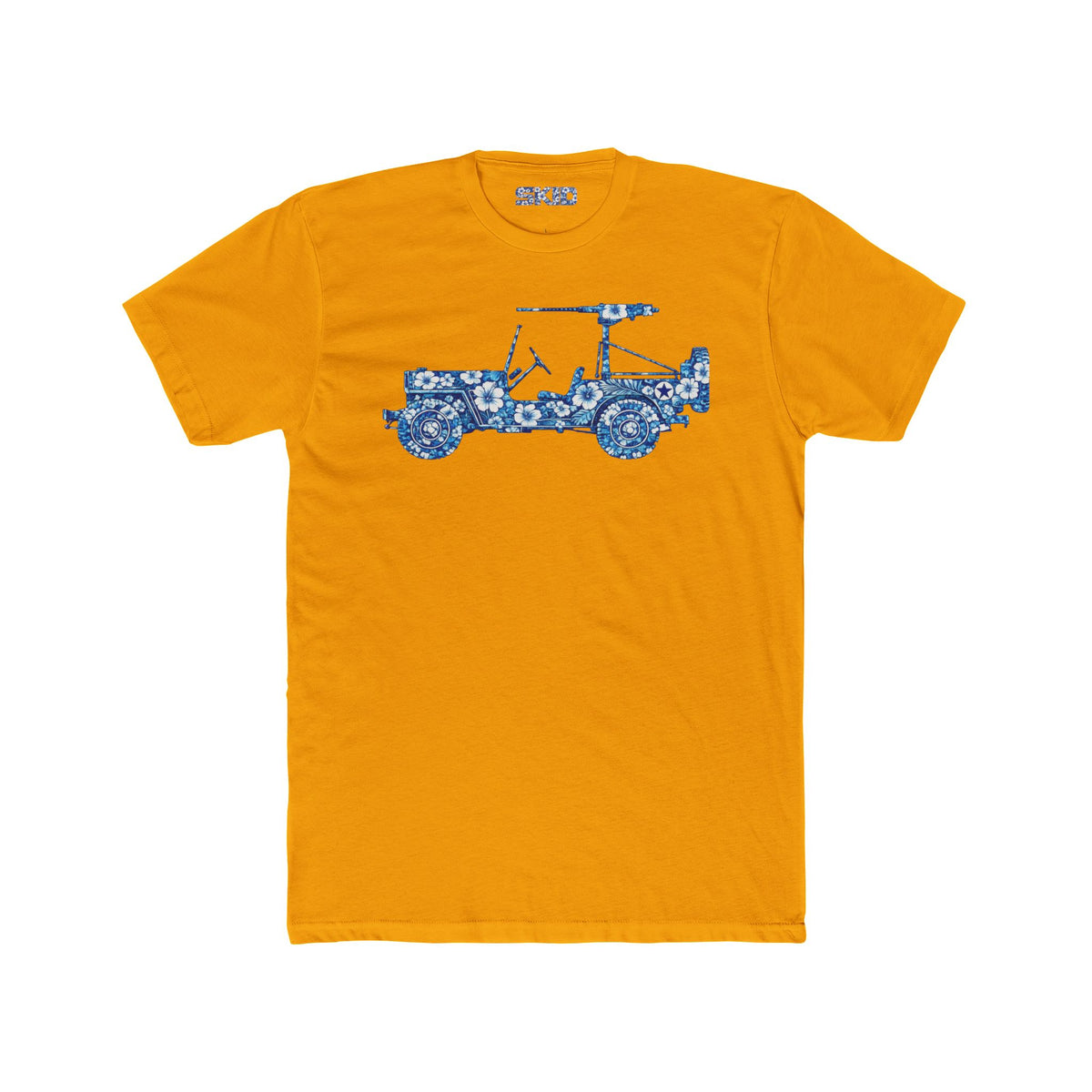 Floral Jeep Graphic Tee – Blue Flower Off-Road Truck T-Shirt