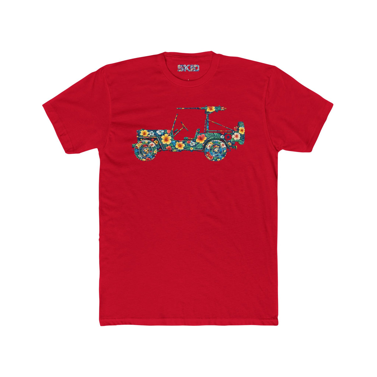 Floral Jeep Graphic Tee — Vintage Flower Truck T-Shirt