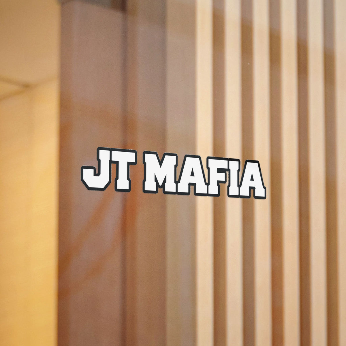 JT Mafia Sticker-WHITE — Bold Logo UV DTF Decal