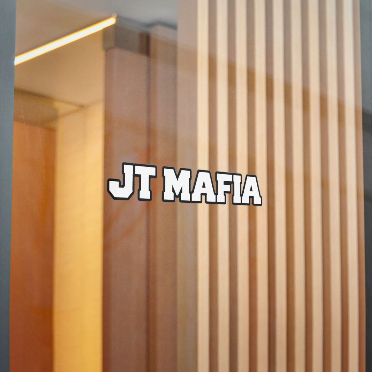 JT Mafia Sticker-WHITE — Bold Logo UV DTF Decal
