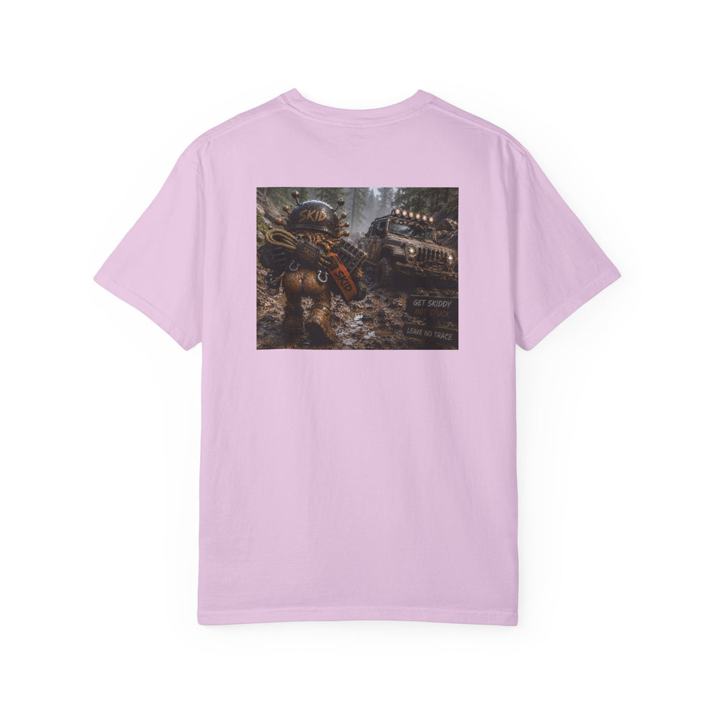Off-Road Adventure T-Shirt — "SKID" Graphic Tee with Jeep & Forest Scene
