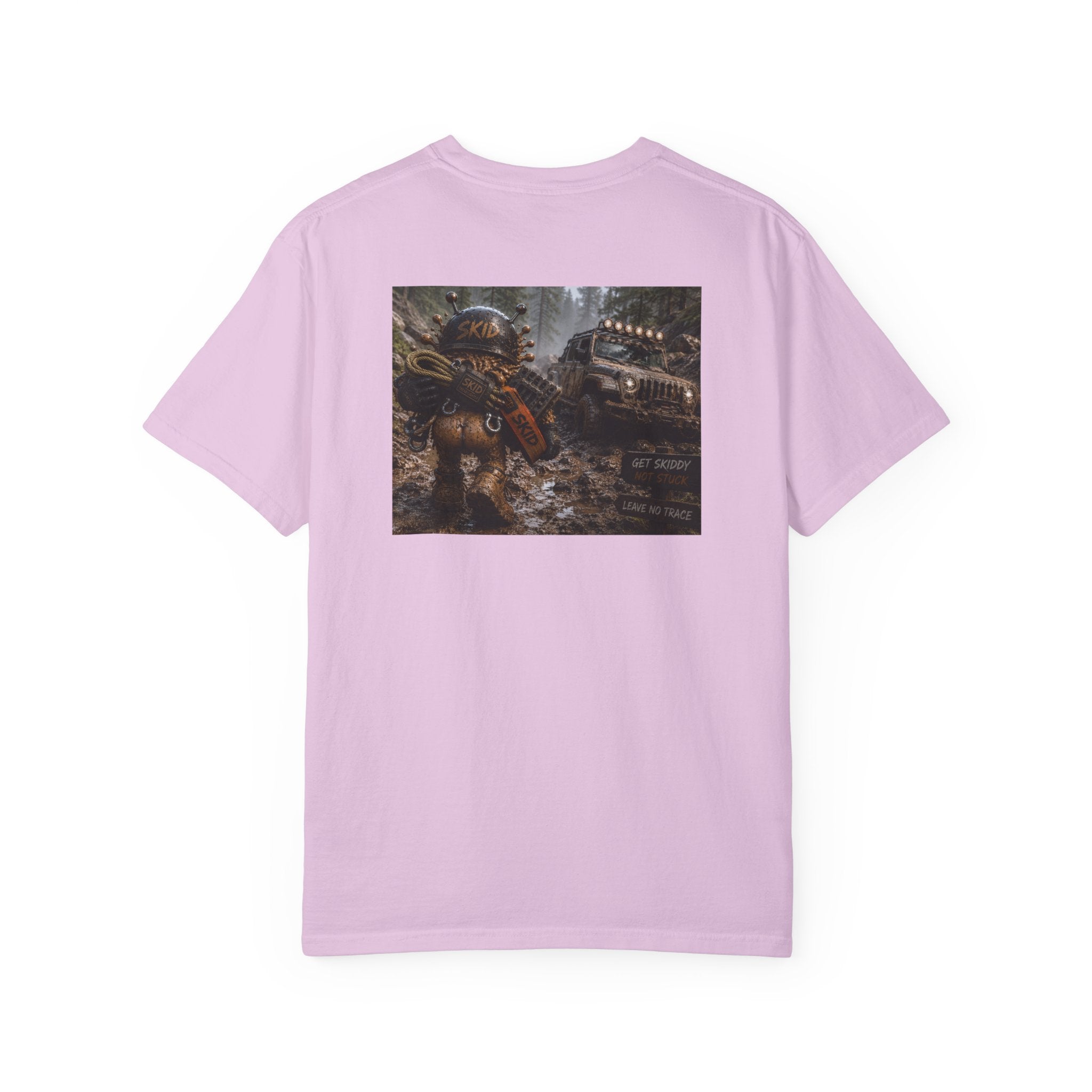 Off-Road Adventure T-Shirt — "SKID" Graphic Tee with Jeep & Forest Scene