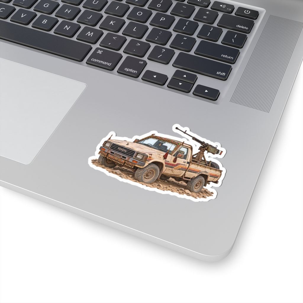 Vintage Desert Pickup Sticker — Tactical Toyota Truck Kiss-Cut Decal