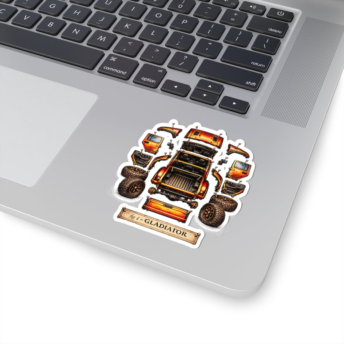Gladiator Dissect Orange Kiss-Cut Sticker