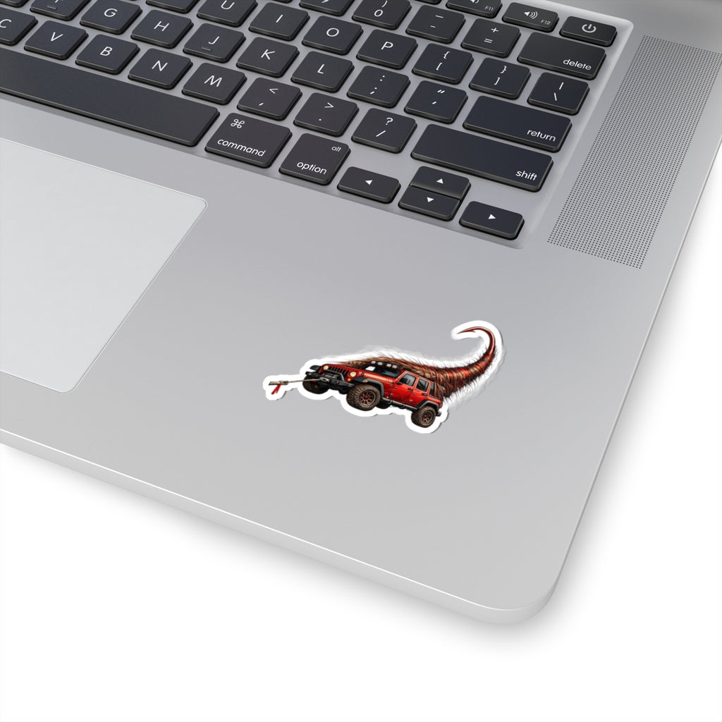 Jeep Wrangler Off-Road Sticker — Red 4x4 Adventure Kiss-Cut Decal