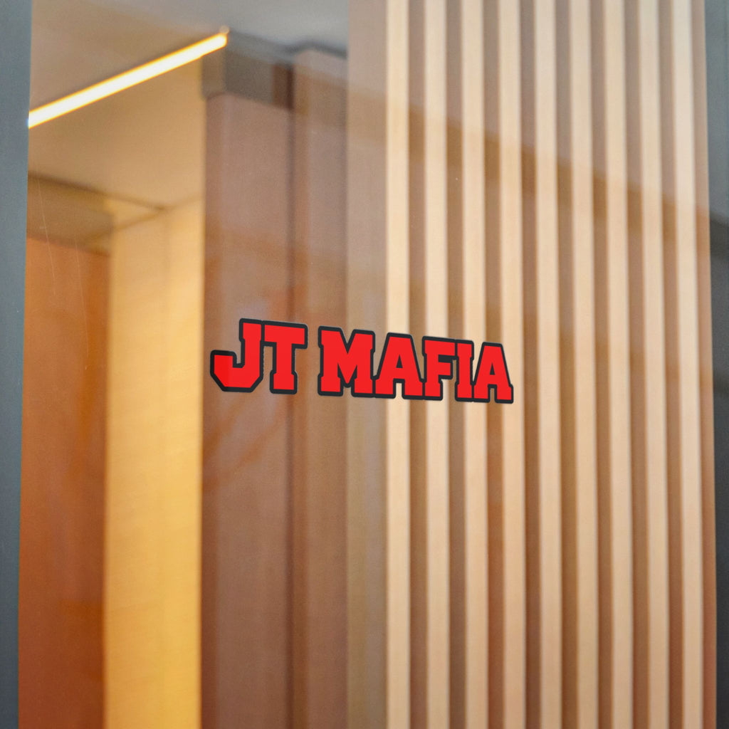 JT MAFIA Red Logo Sticker — UV DTF Durable Vinyl Sticker