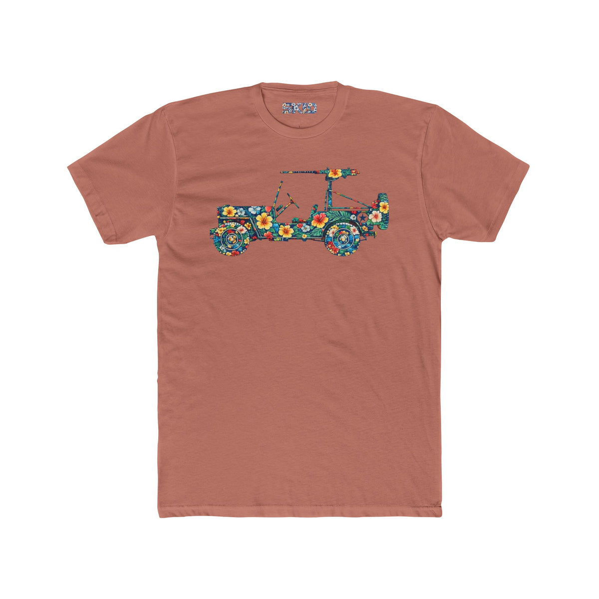 Floral Jeep Graphic Tee — Vintage Flower Truck T-Shirt