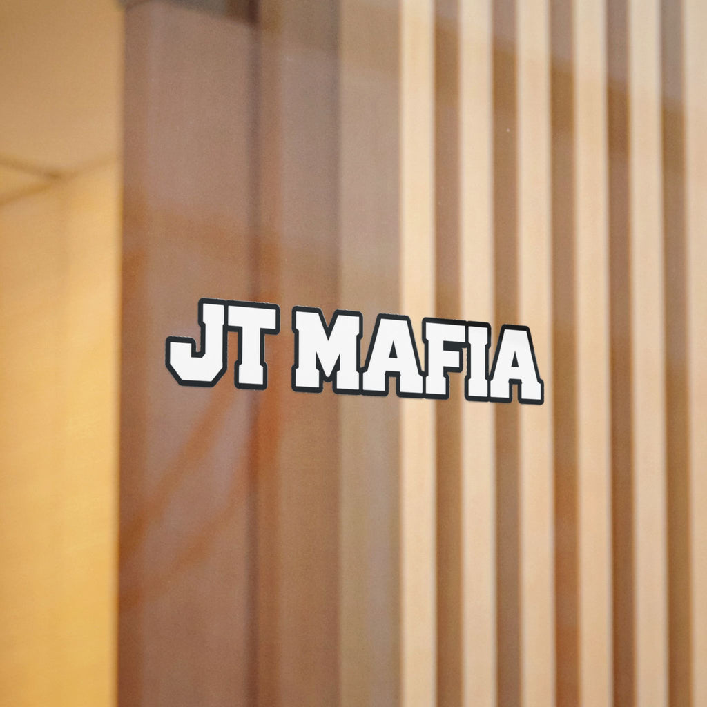JT Mafia Sticker-WHITE — Bold Logo UV DTF Decal