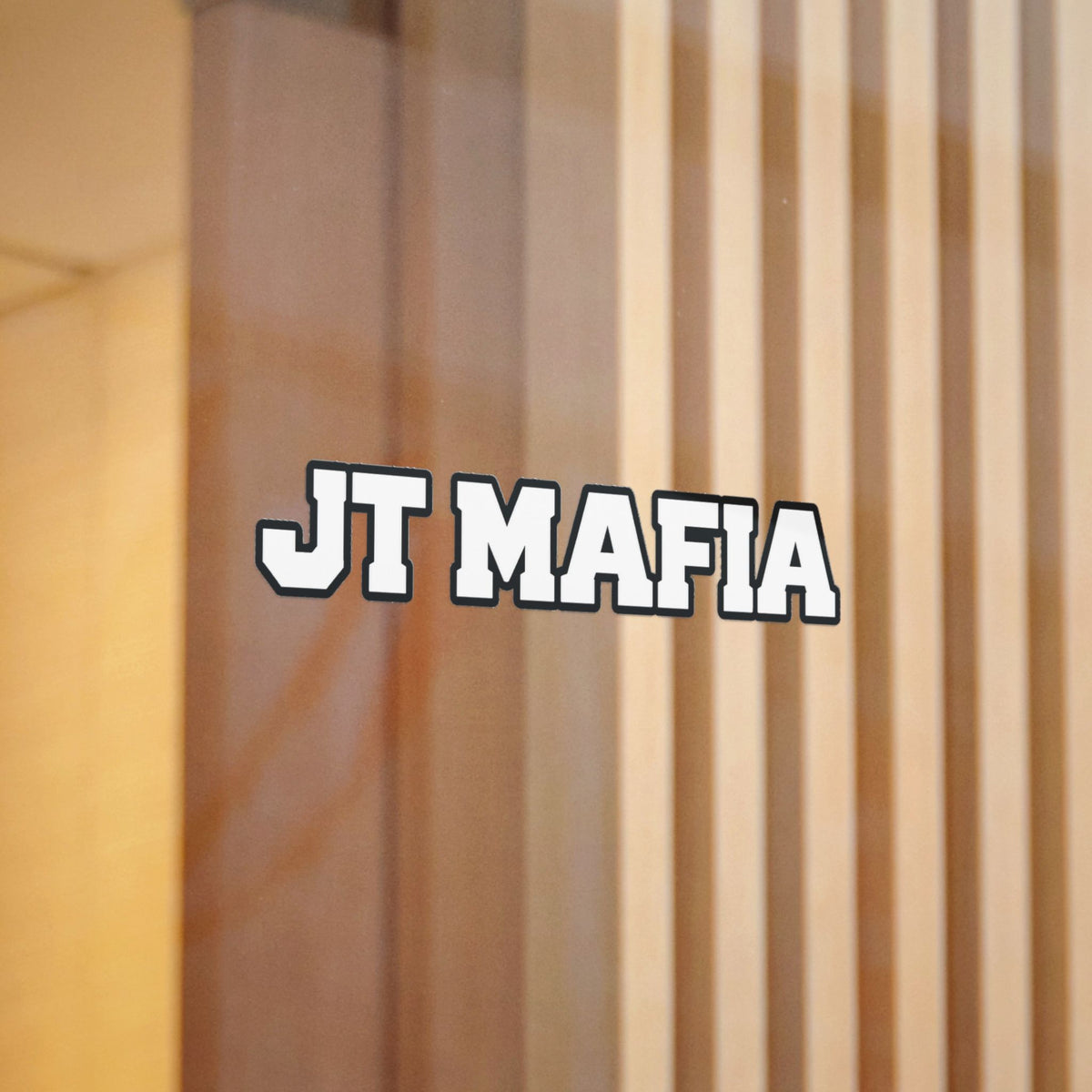 JT Mafia Sticker-WHITE — Bold Logo UV DTF Decal