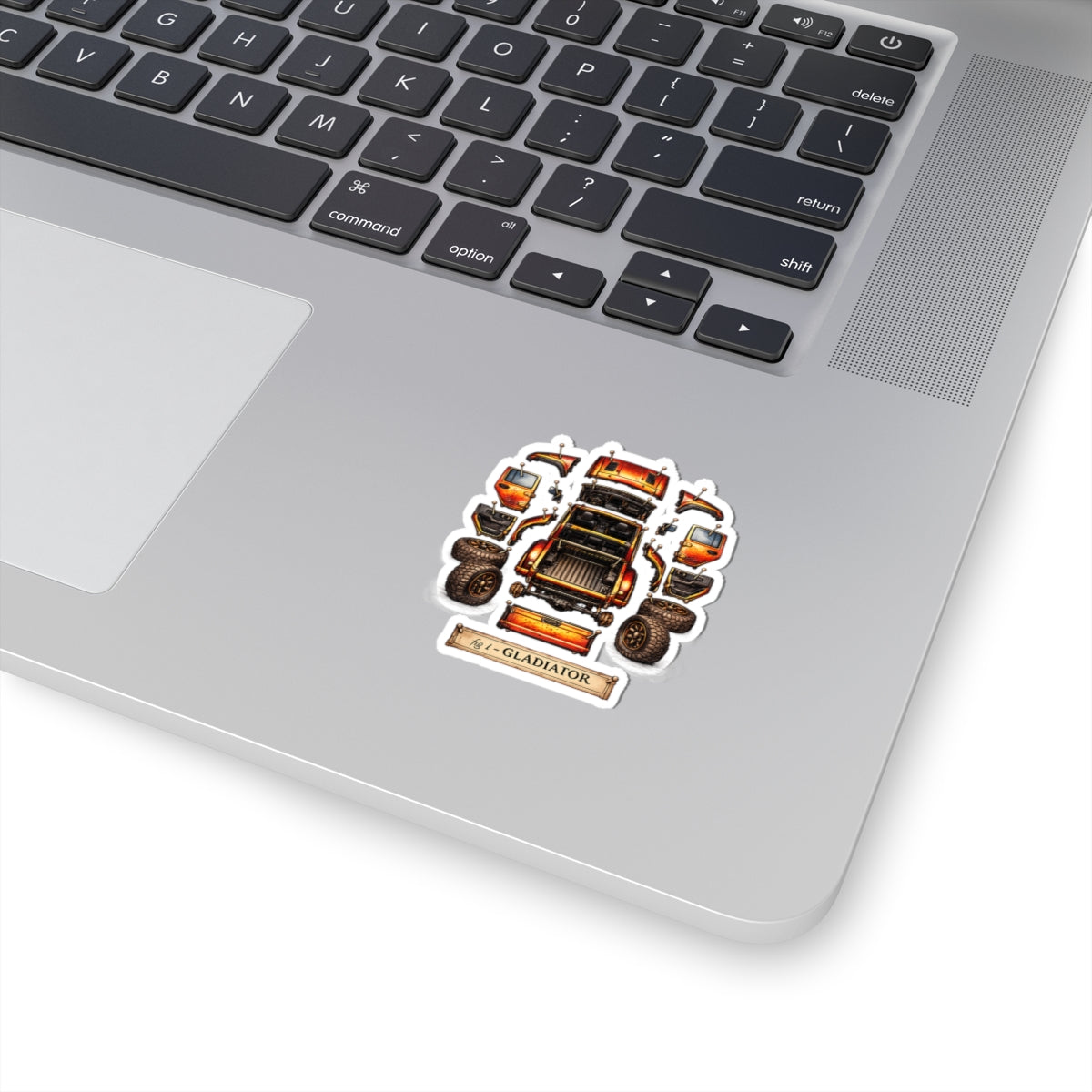 Gladiator Dissect Orange Kiss-Cut Sticker