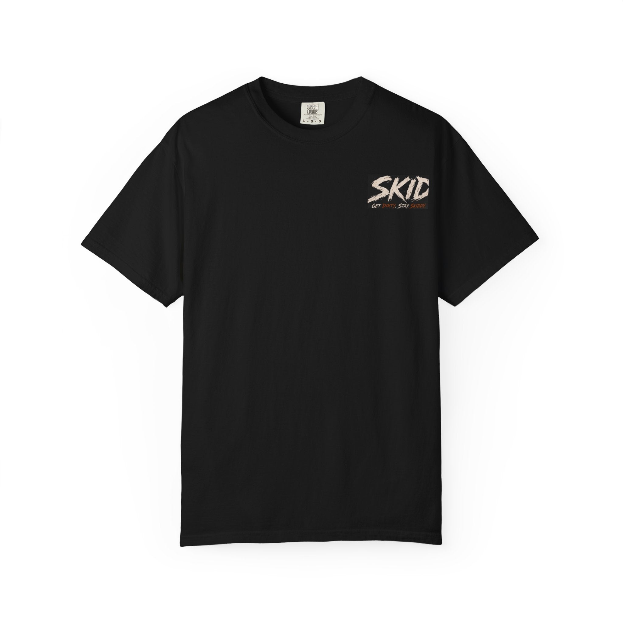 Off-Road Adventure T-Shirt — "SKID" Graphic Tee with Jeep & Forest Scene