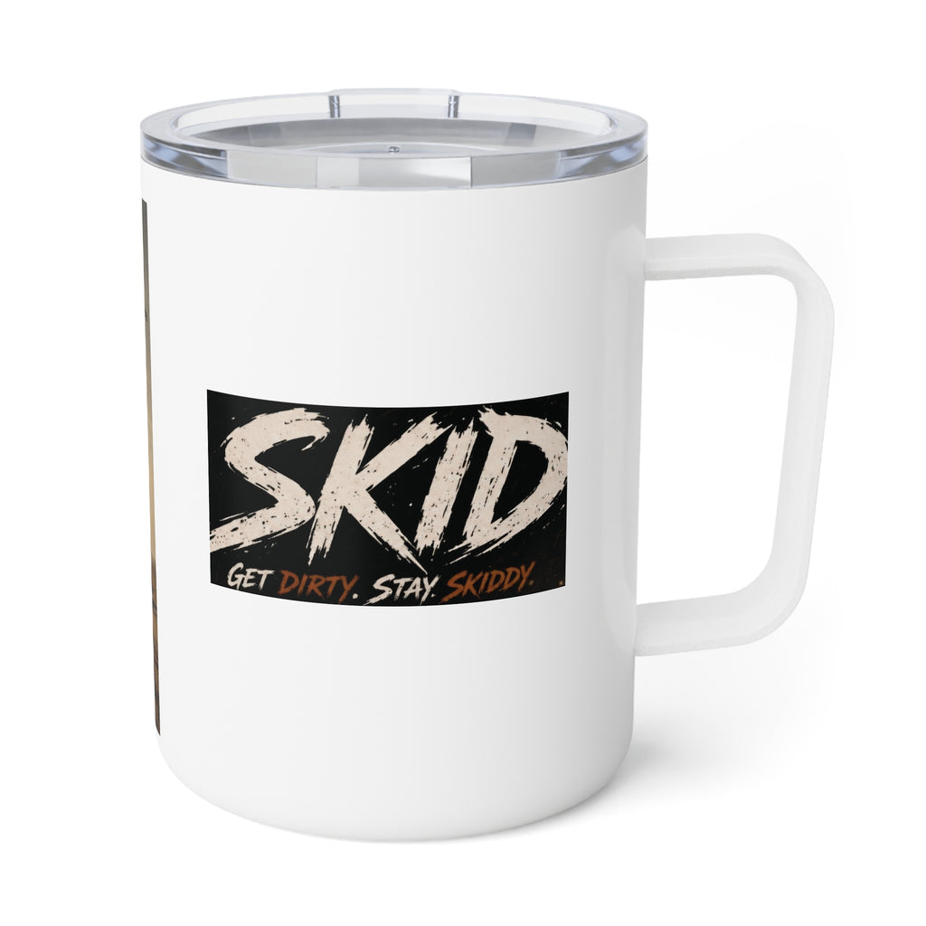 10oz Insulated Coffee Mug — Vintage 'Clean Air Initiative' Smokestack Design