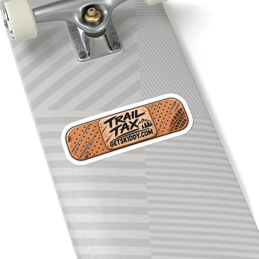 Trail Tax Bandage Sticker — 'Trail Tax' Getskiddy.com Off-Road Vinyl Kiss-Cut