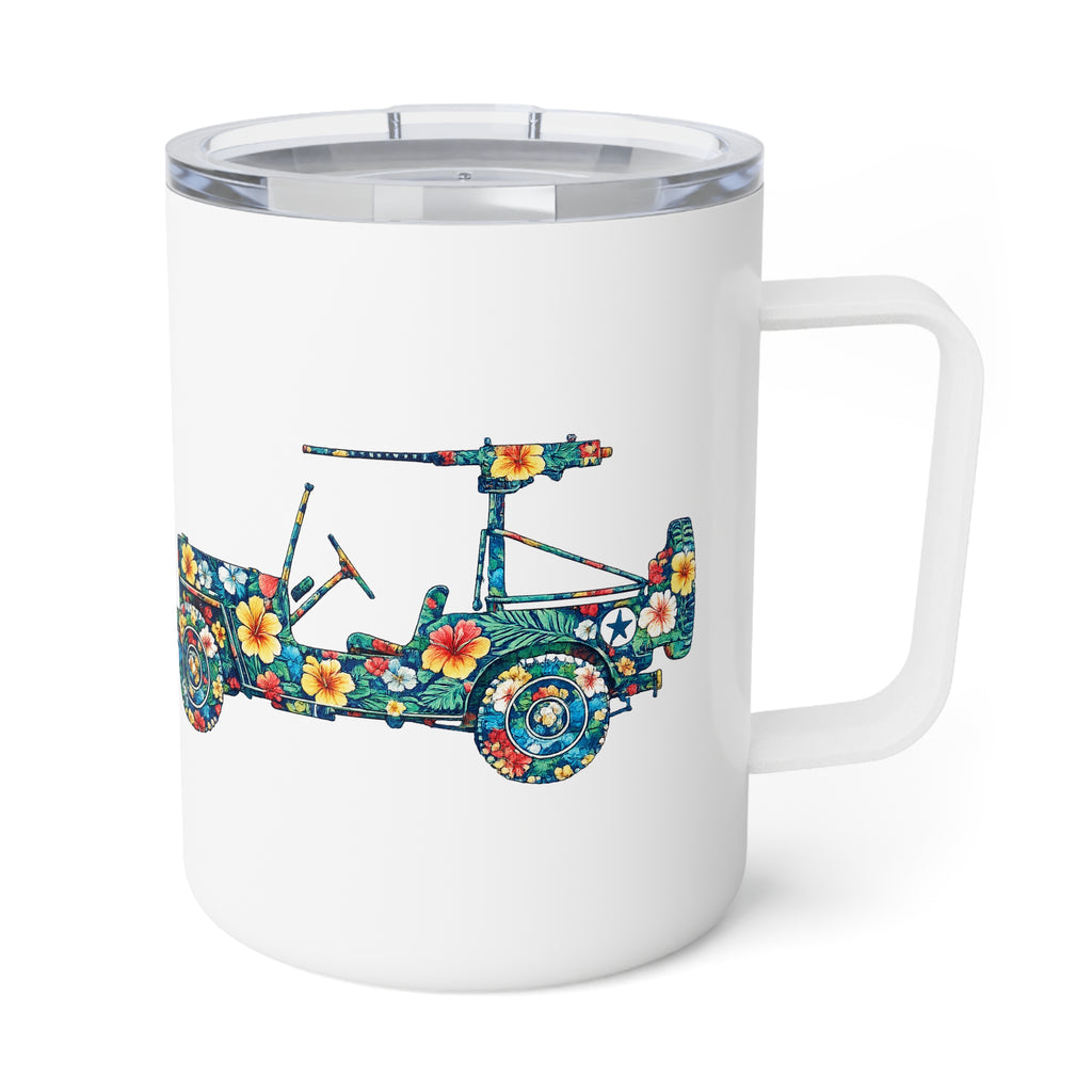 Floral Jeep 10oz Insulated Coffee Mug – Vintage Floral "OG JEEP"