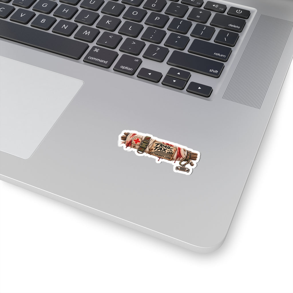 Trail Tax Off‑Road Sticker — Jeep & Overland Bandage Logo Kiss‑Cut Sticker