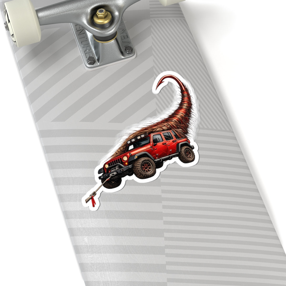 Jeep Wrangler Off-Road Sticker — Red 4x4 Adventure Kiss-Cut Decal