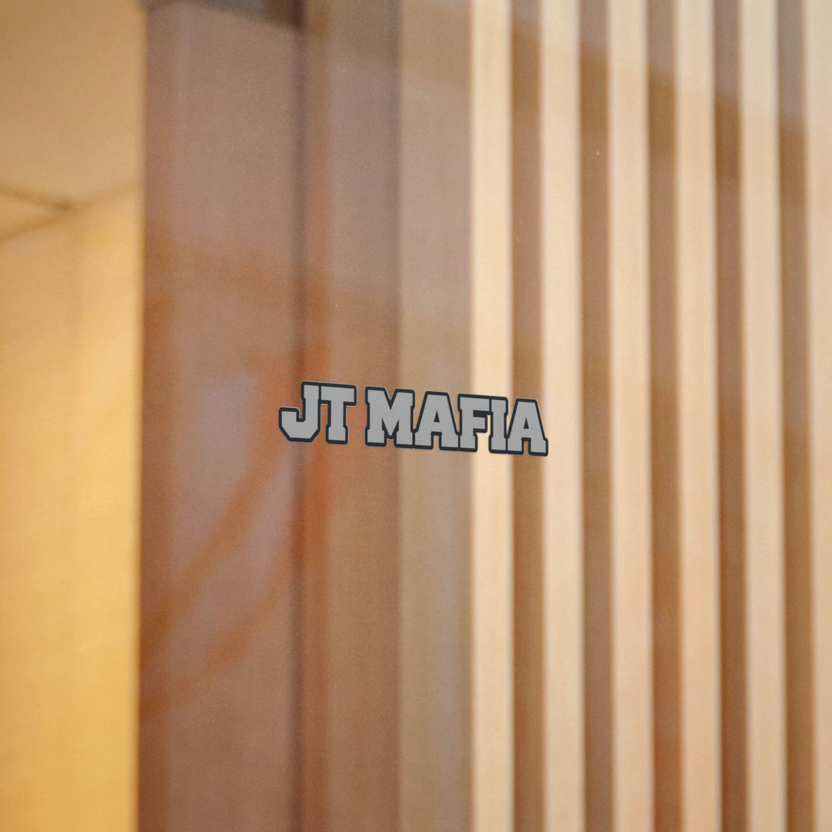 JT MAFIA GREY-Vinyl Sticker — Bold Retro Lettering UV DTF Decal