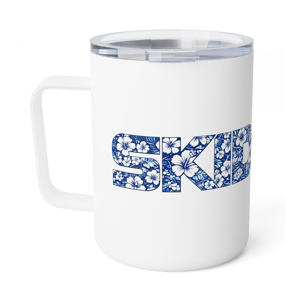 Insulated Coffee Mug – Blue Floral 'OG JEEP'  10oz