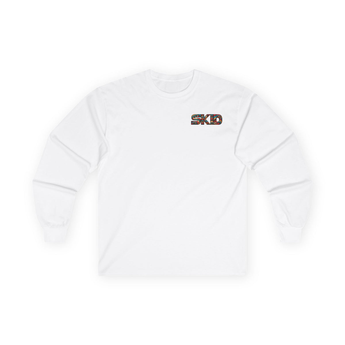 Long Sleeve Tee — Colorful "JEEP LINEAGE TOTEM" Graphic ("SKD")