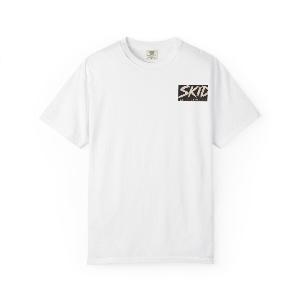 Off-Road Adventure T-Shirt — "SKID" Graphic Tee with Jeep & Forest Scene