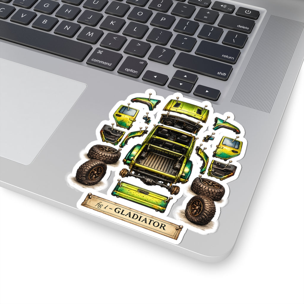 Gladiator Dissect Green Kiss-Cut Sticker