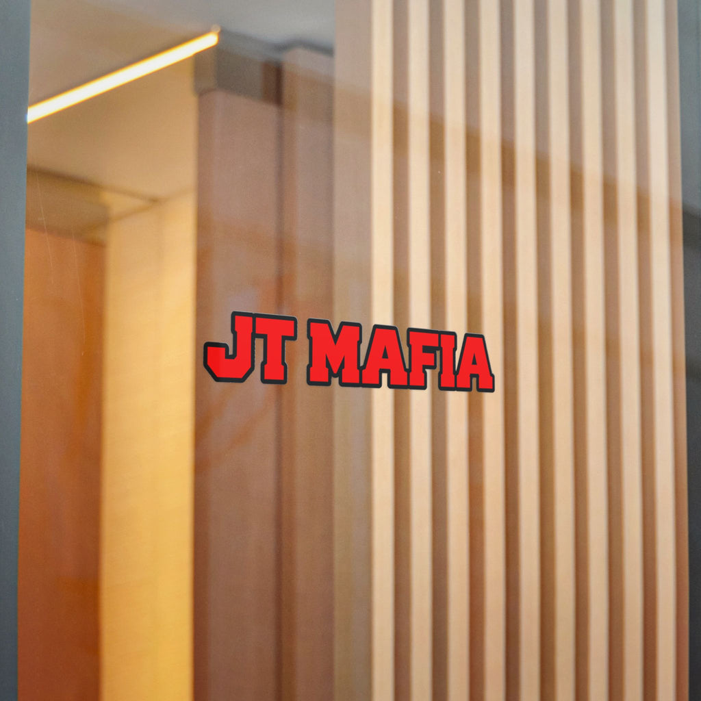 JT MAFIA Red Logo Sticker — UV DTF Durable Vinyl Sticker