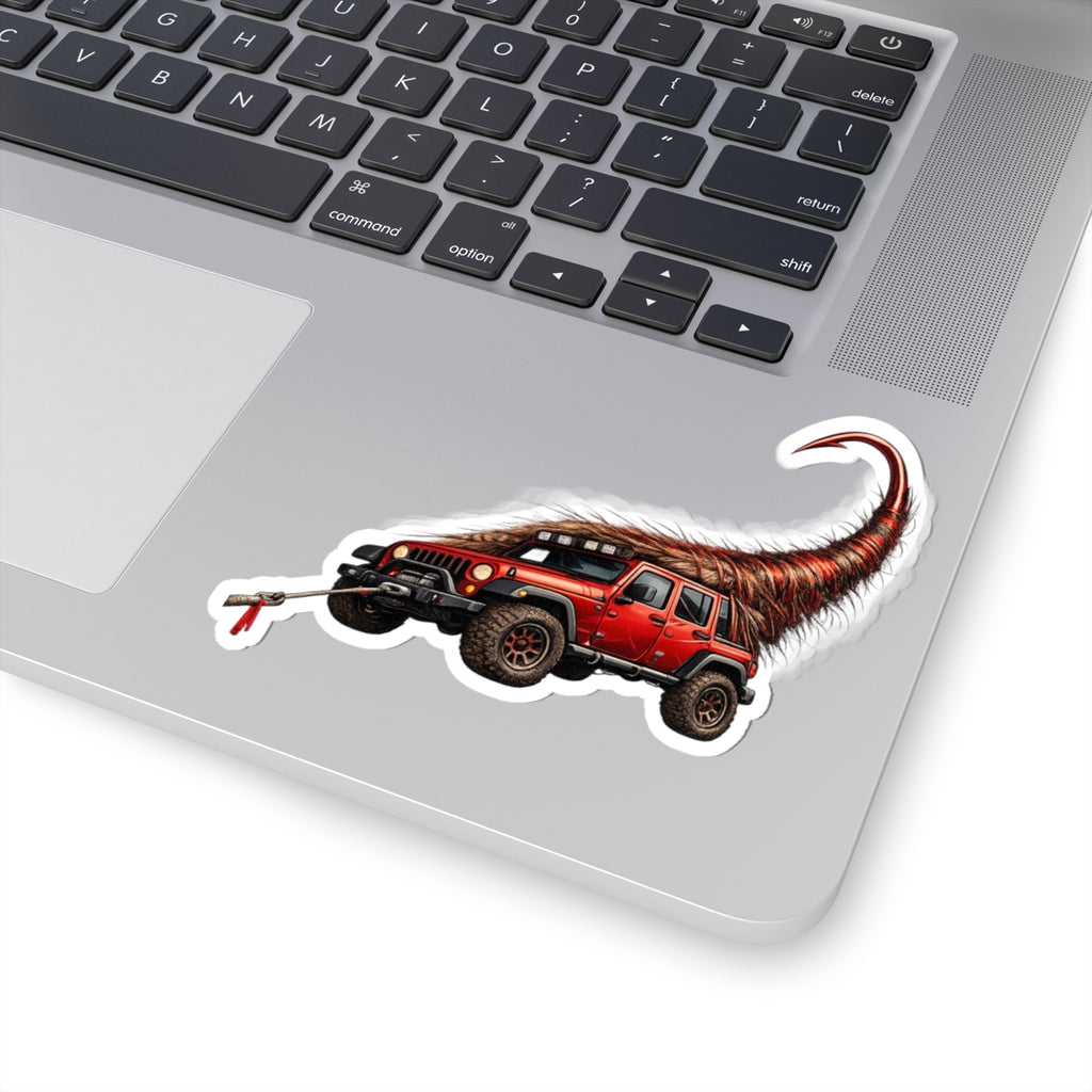 Jeep Wrangler Off-Road Sticker — Red 4x4 Adventure Kiss-Cut Decal
