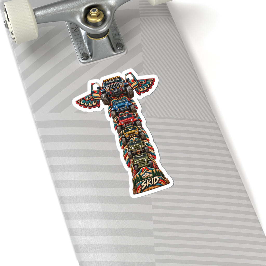 Jeep Totem Kiss-Cut Sticker – Colorful Off-Road "JEEP LINEAGE TOTEM"