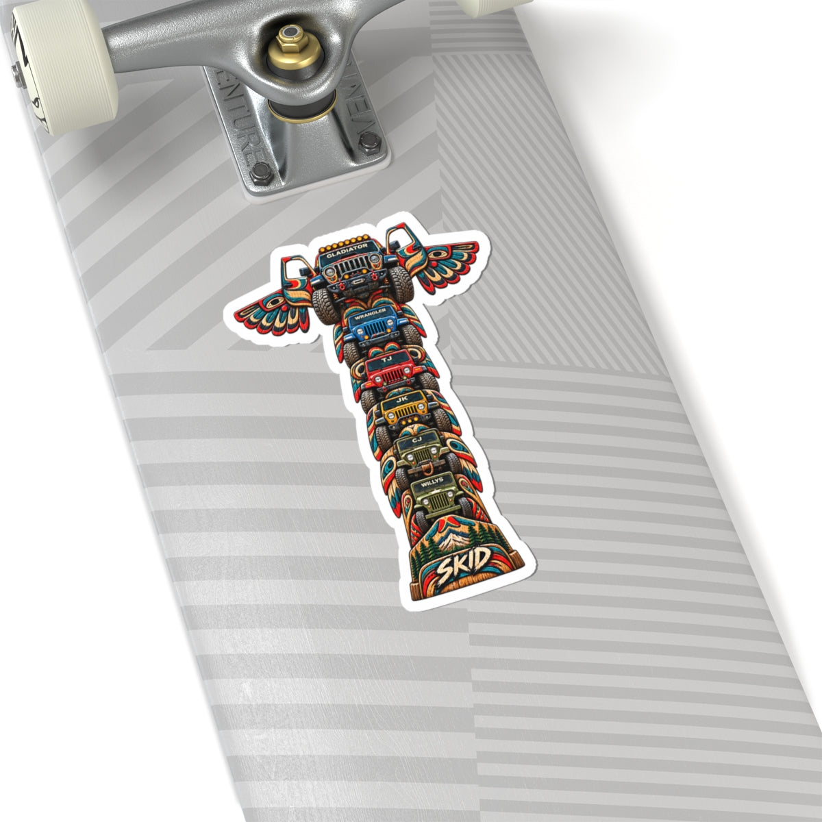 Jeep Totem Kiss-Cut Sticker – Colorful Off-Road "JEEP LINEAGE TOTEM"
