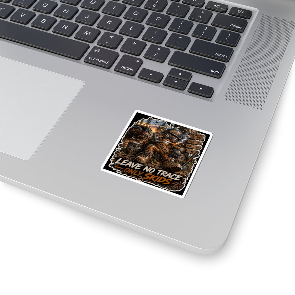 Sticker — "Leave No Trace, Only Skids" Off‑Road Adventure Kiss‑Cut Sticker