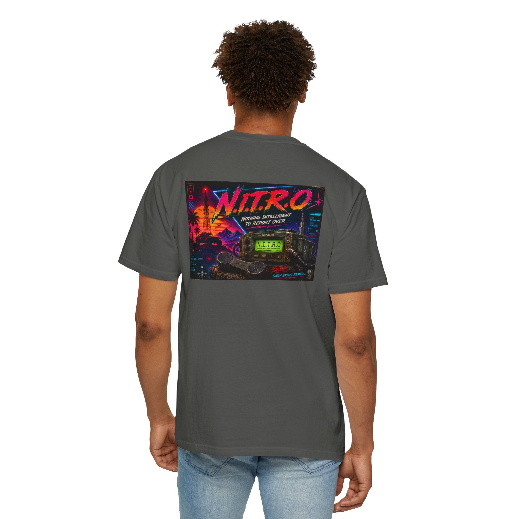 Retro N.I.T.R.O. T-Shirt — Neon Skid Graphic Tee