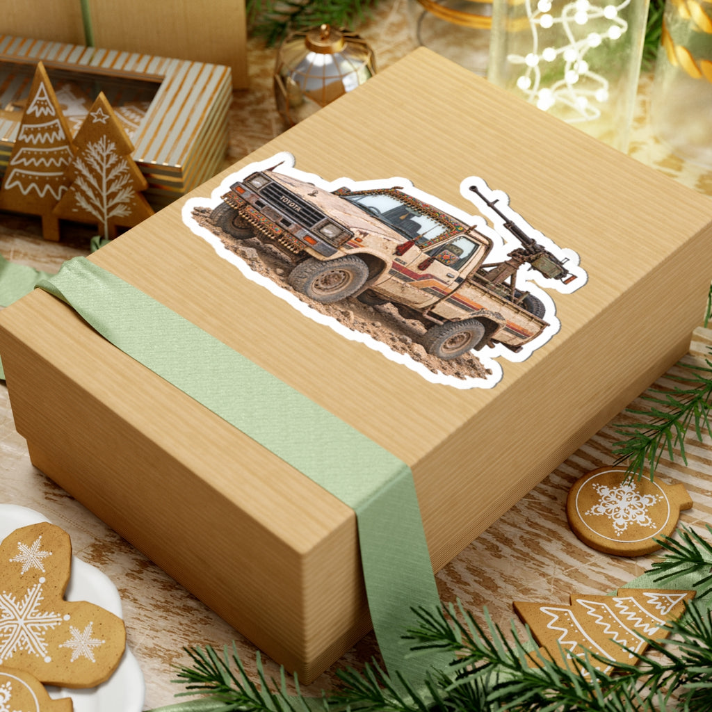 Vintage Desert Pickup Sticker — Tactical Toyota Truck Kiss-Cut Decal