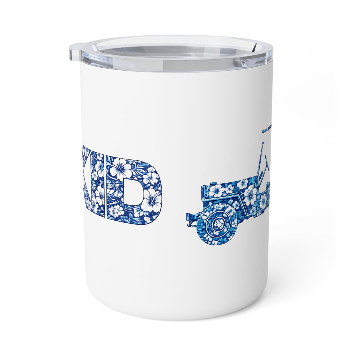 Insulated Coffee Mug – Blue Floral 'OG JEEP'  10oz