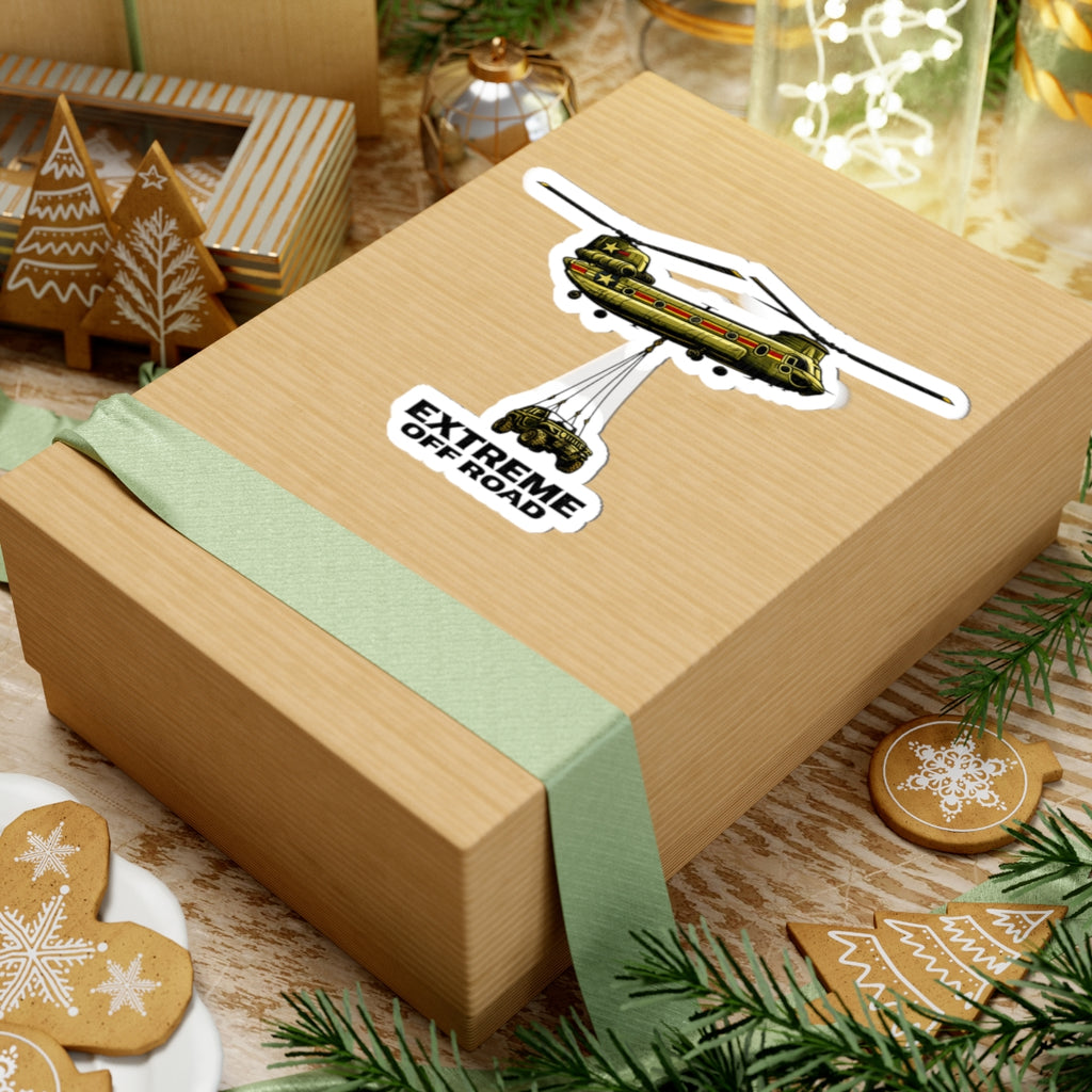 Extreme Off Road Helicopter Sticker — Military Chinook Vehicle Rescue Decal