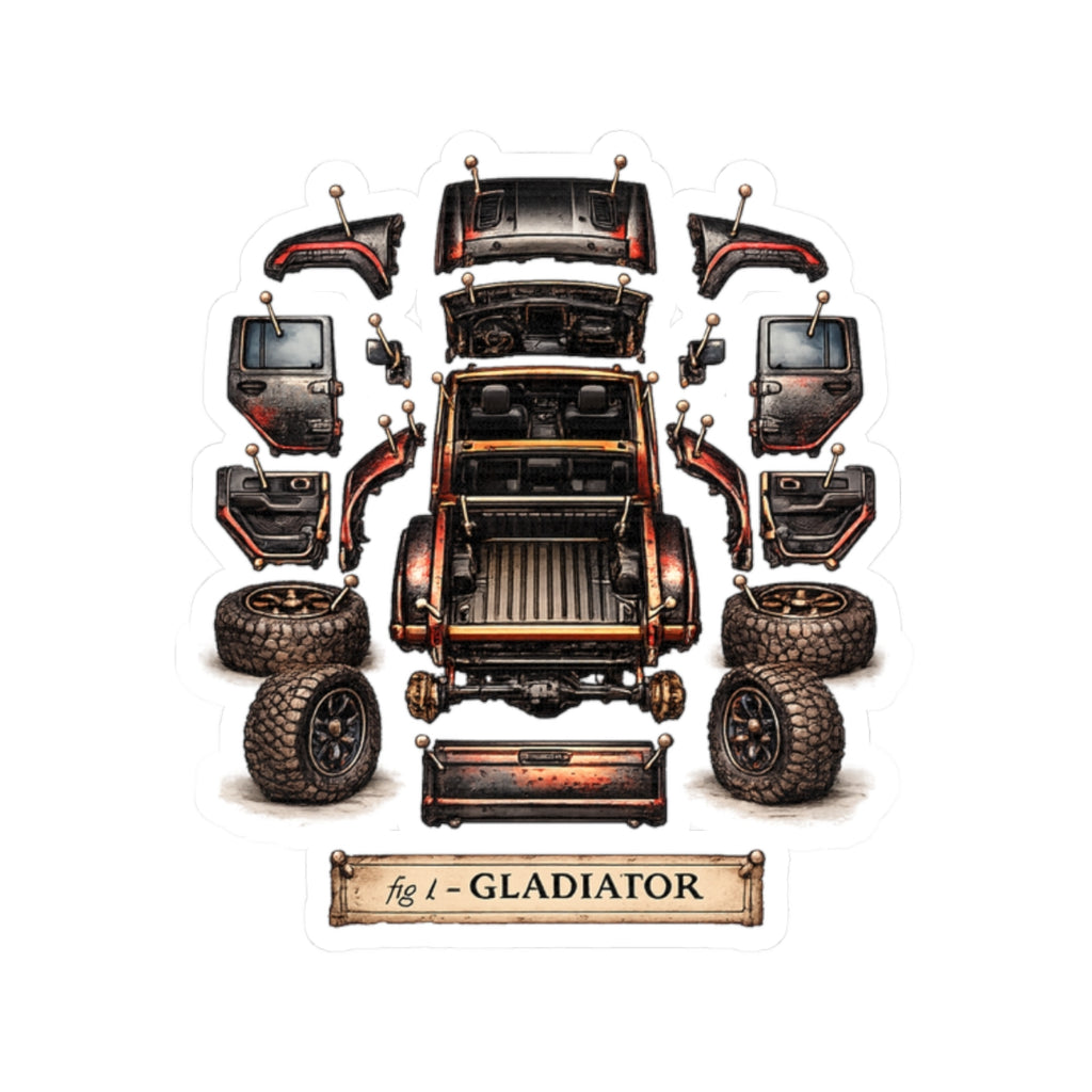Gladiator Dissect Black/Red Kiss-Cut Sticker