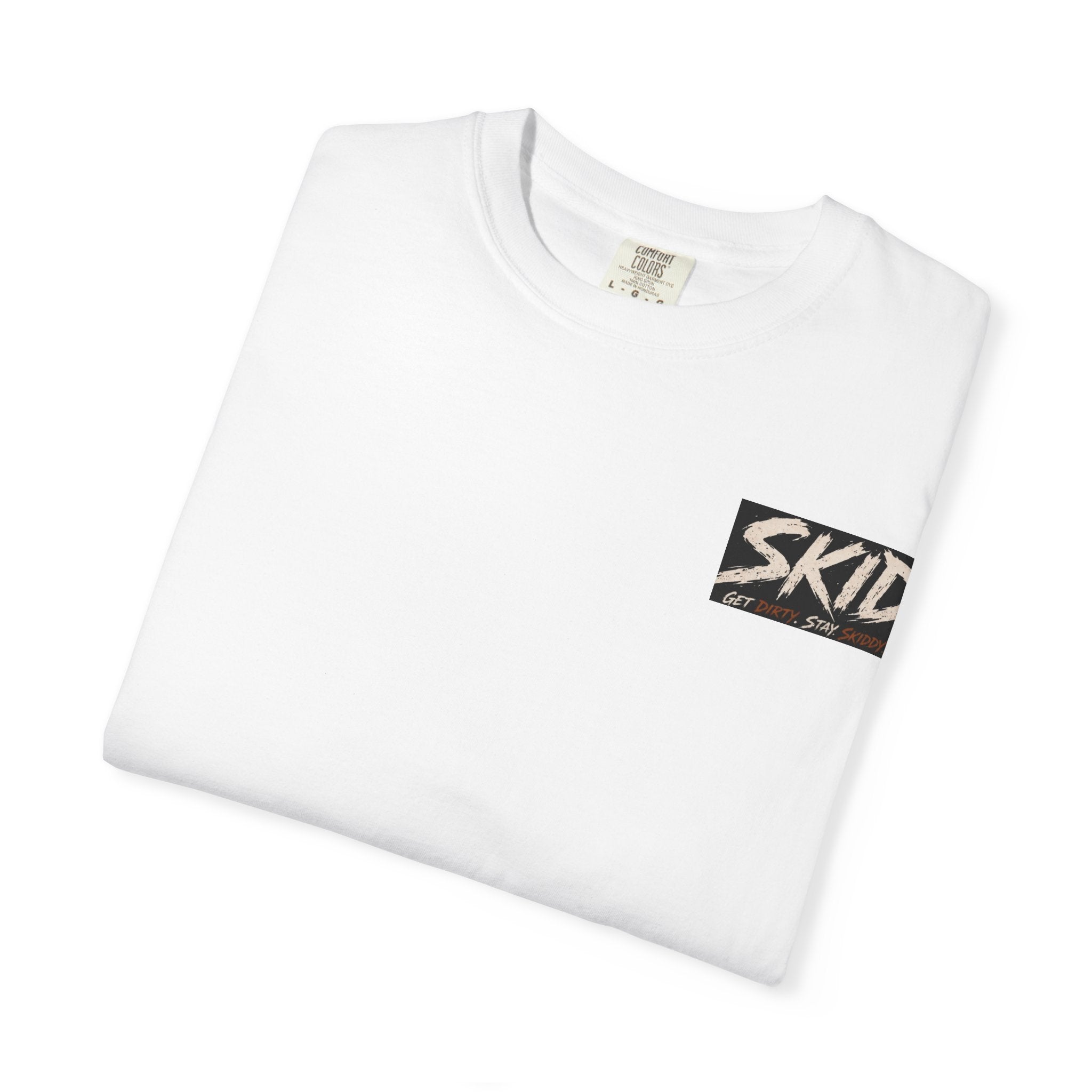 Off-Road Adventure T-Shirt — "SKID" Graphic Tee with Jeep & Forest Scene