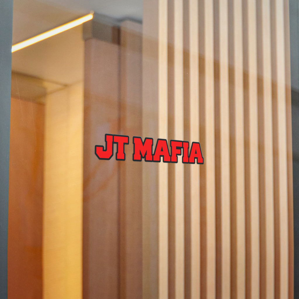 JT MAFIA Red Logo Sticker — UV DTF Durable Vinyl Sticker