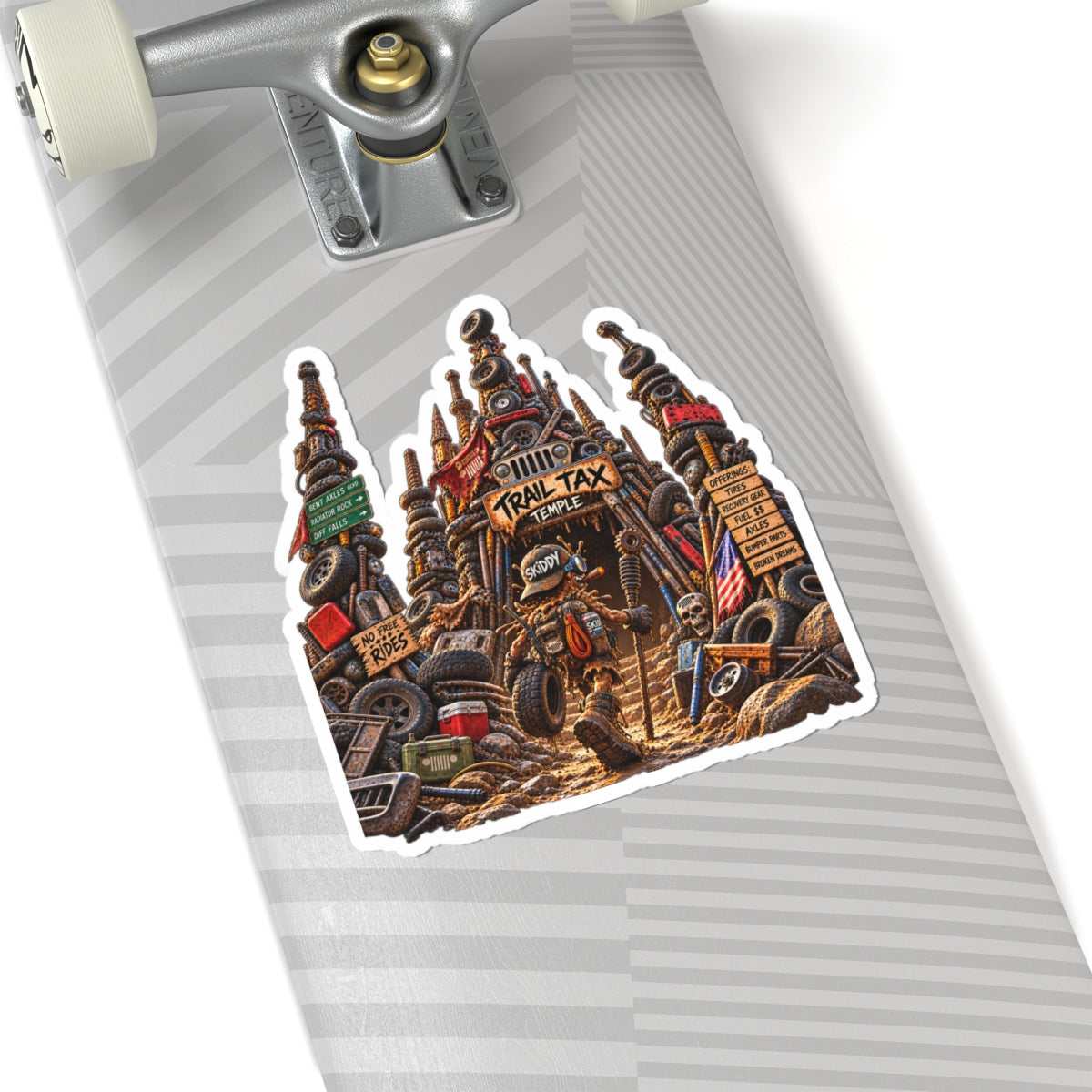 Trail Tax Temple Sticker — Adventure Offroad Junkyard Decal