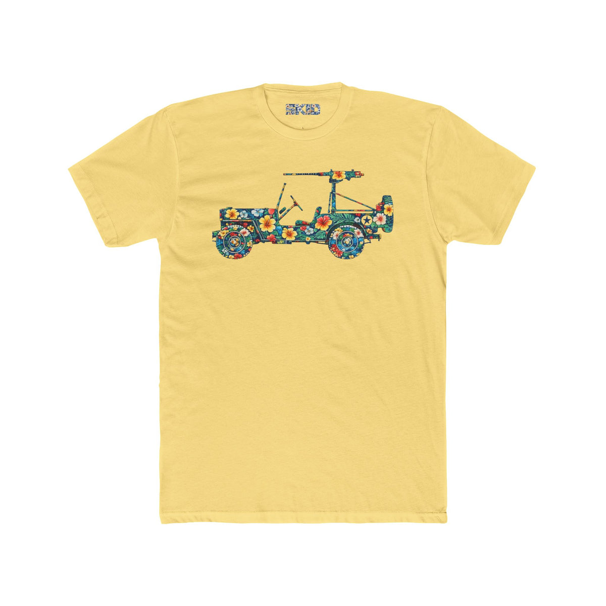 Floral Jeep Graphic Tee — Vintage Flower Truck T-Shirt
