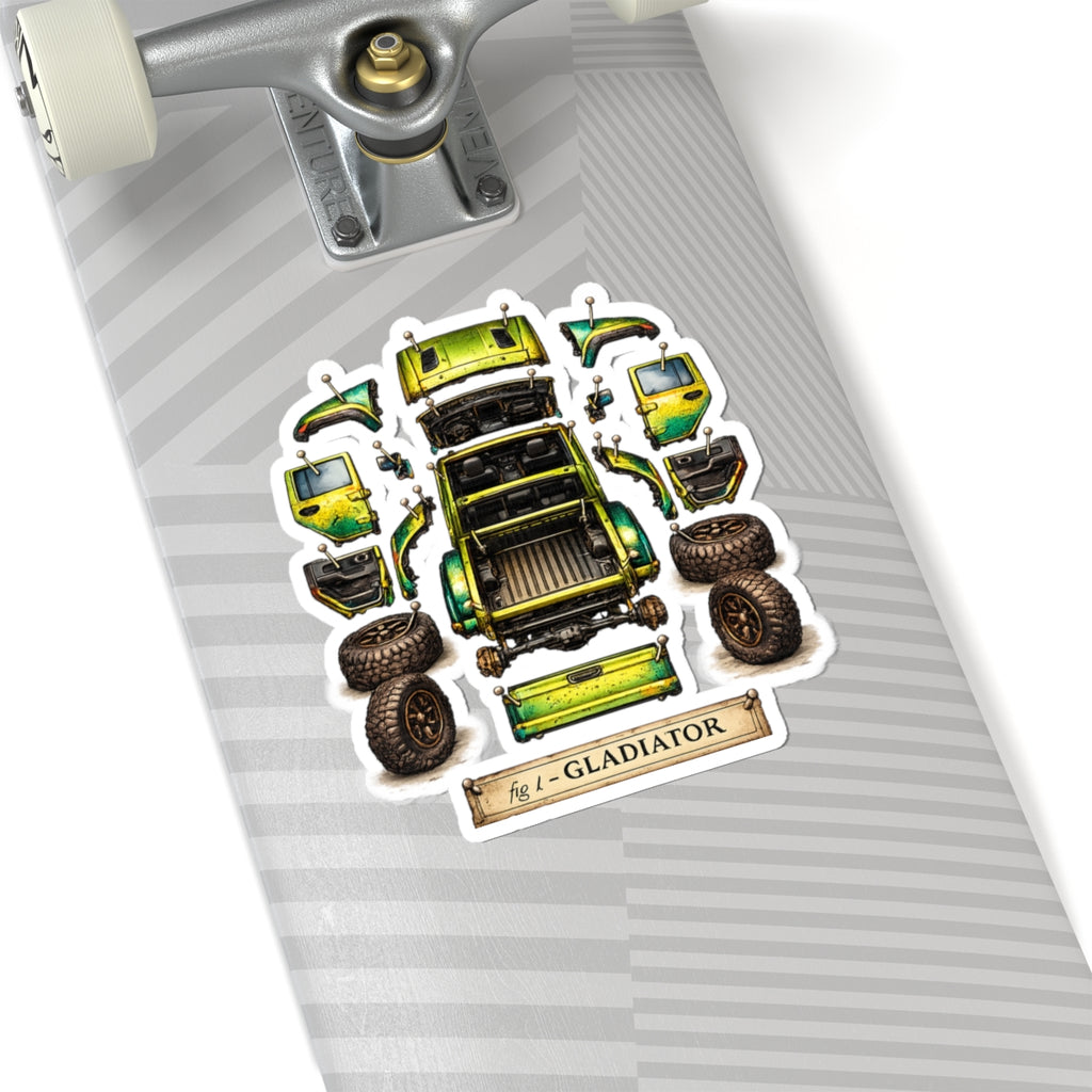 Gladiator Dissect Green Kiss-Cut Sticker