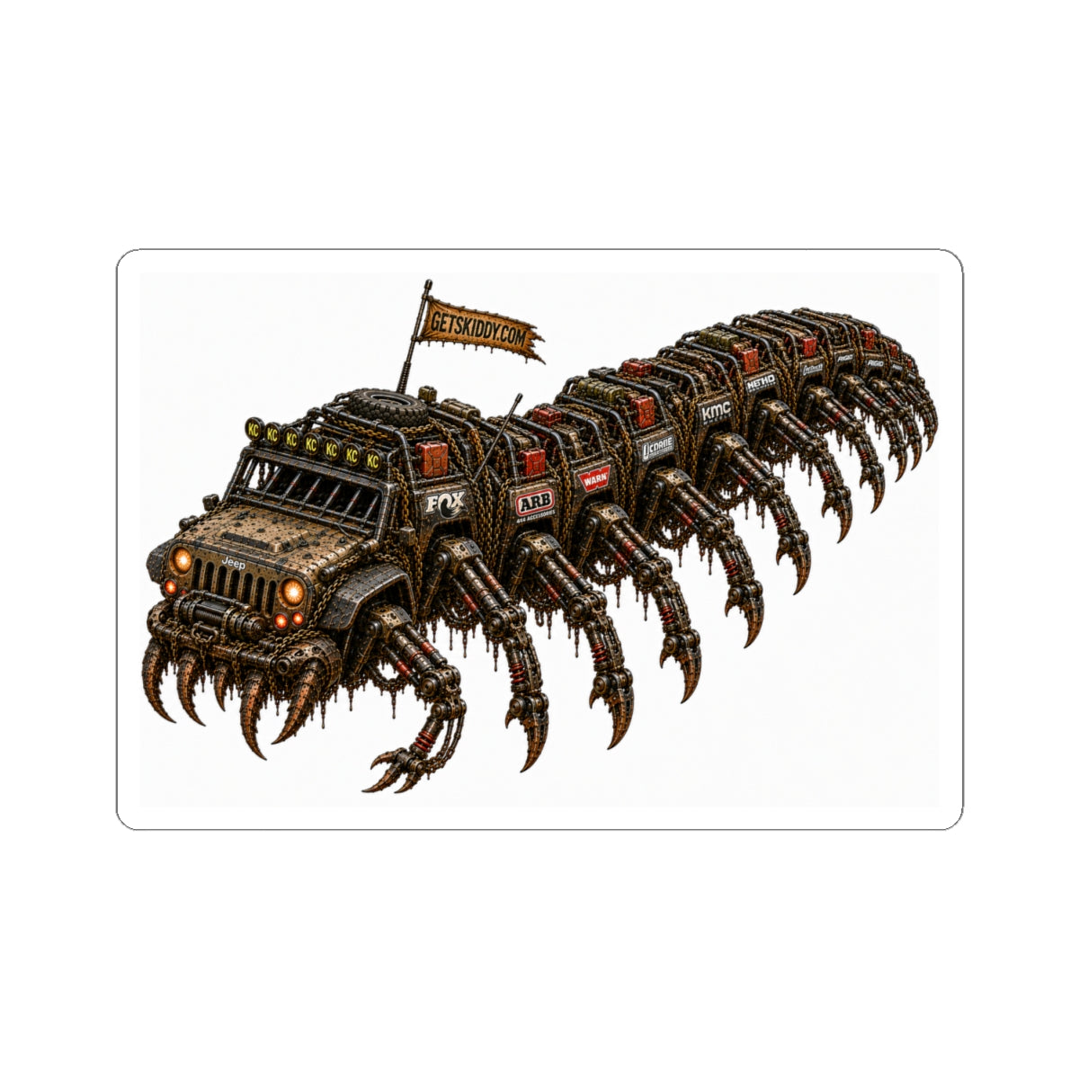 Centipede Convoy GET SKIDDY Kiss-Cut Sticker