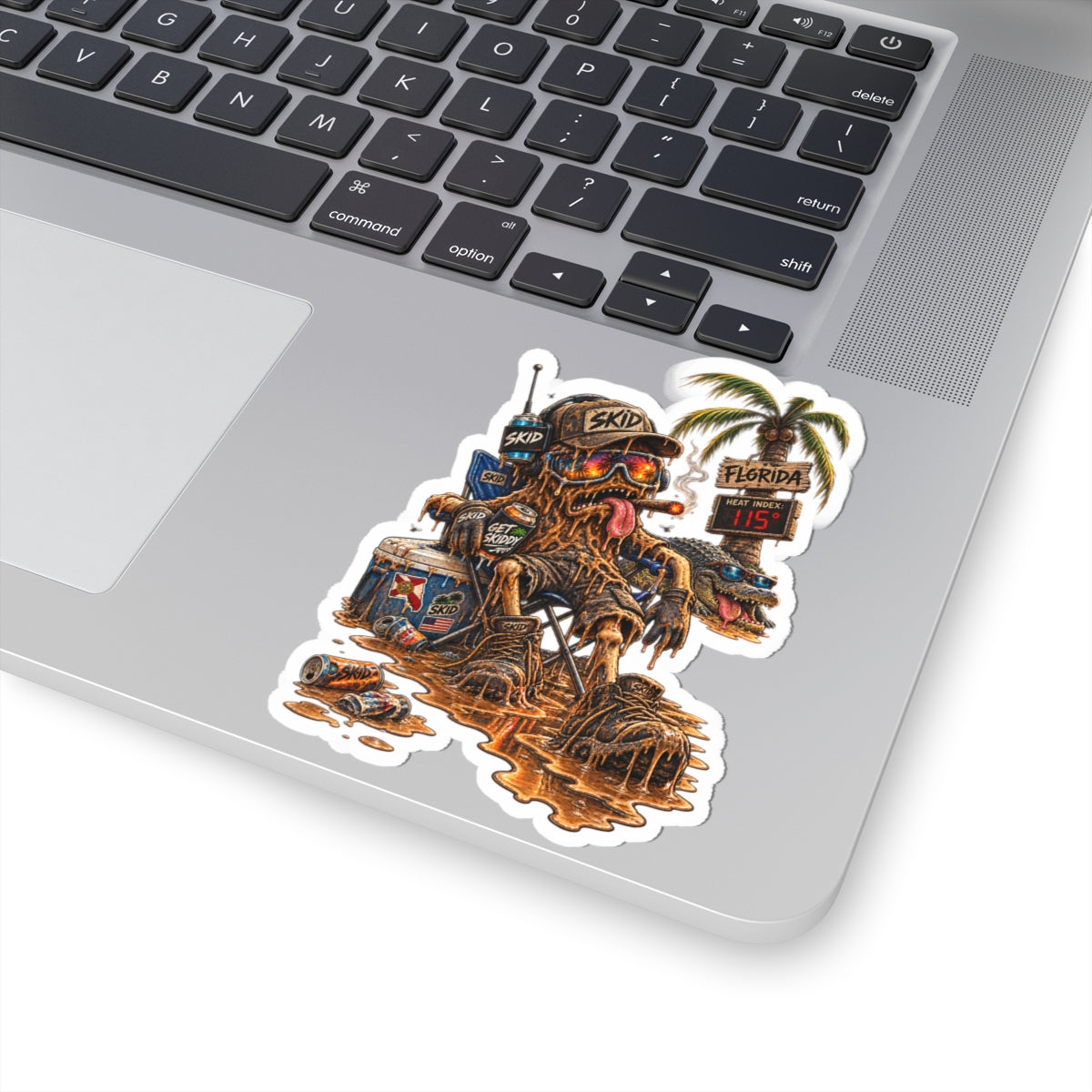 Florida Heatwave Beach SKID Kiss-Cut Sticker