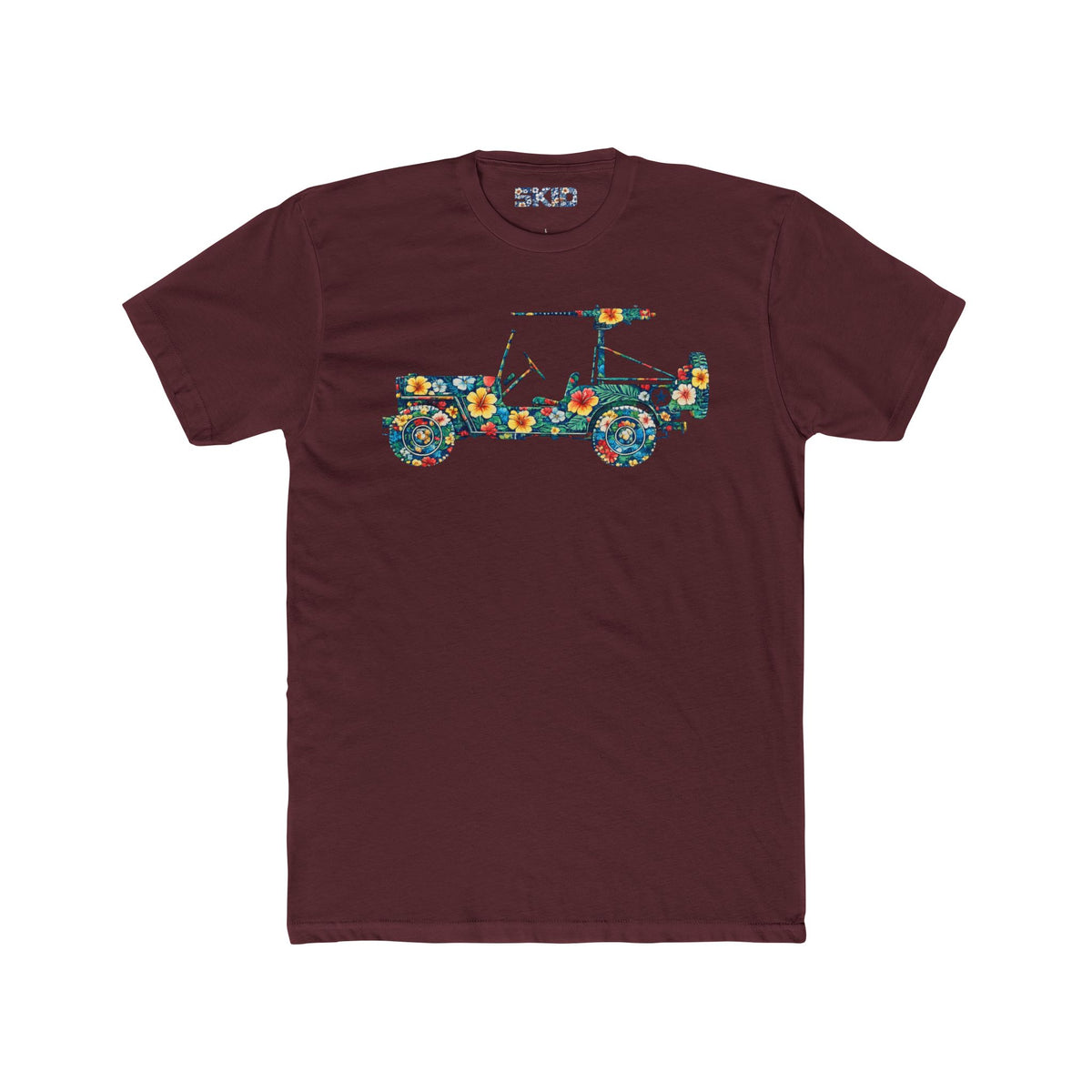 Floral Jeep Graphic Tee — Vintage Flower Truck T-Shirt
