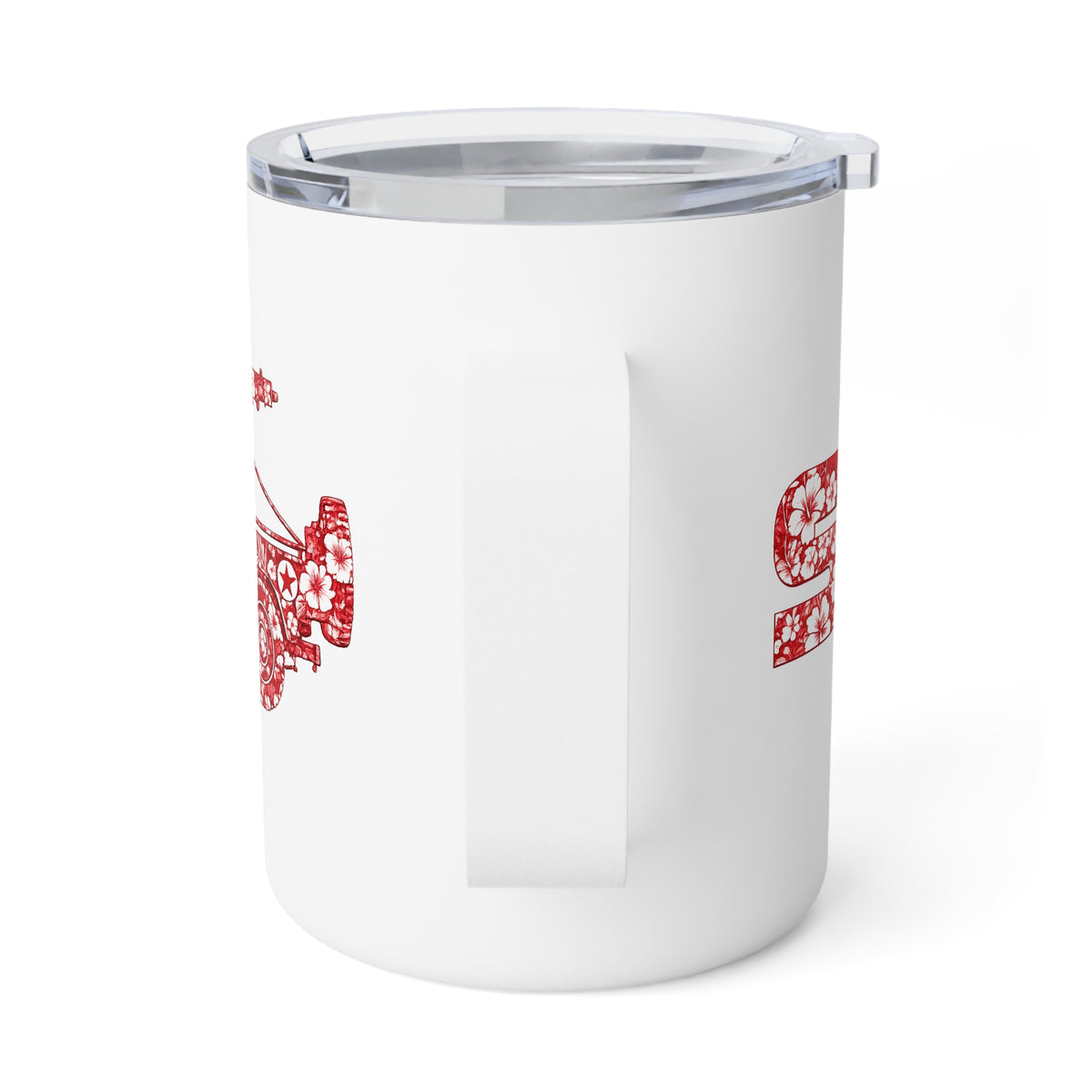 10oz Insulated Mug — Floral RED "OG JEEP" Design