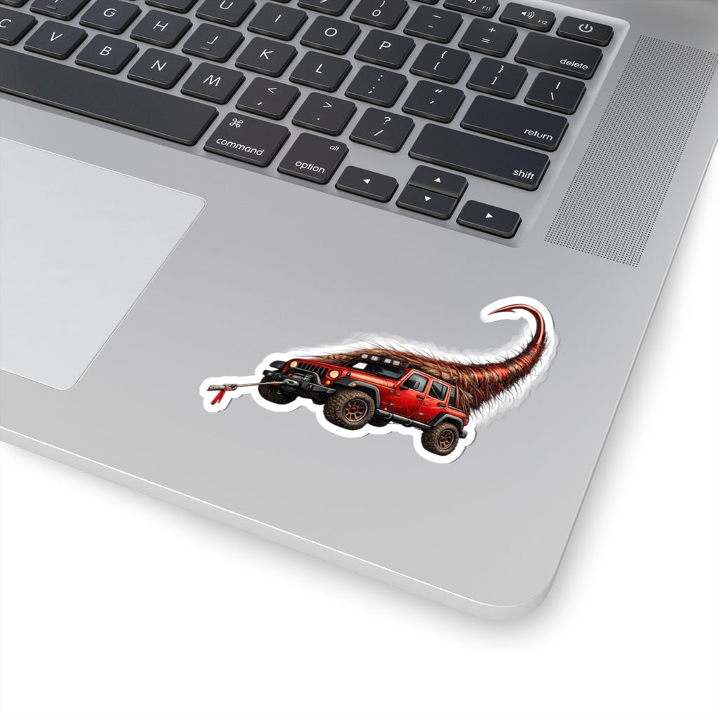Jeep Wrangler Off-Road Sticker — Red 4x4 Adventure Kiss-Cut Decal